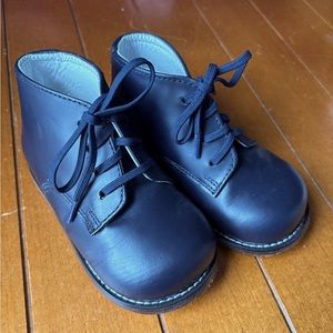 Toddler Boy Lace-Up Navy dress shoe